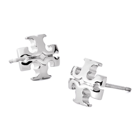 TORY BURCH • Silver Small Kira Stud Earrings - Picture 5 of 7